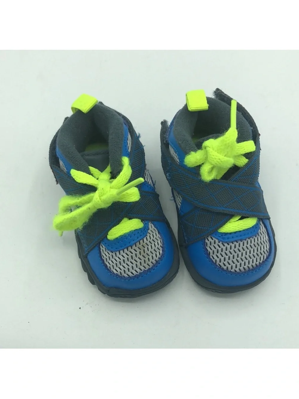 Nike Raid Toddler Shoes Size 2C Blue Neon Volt 644415-005 Athletic Sneakers